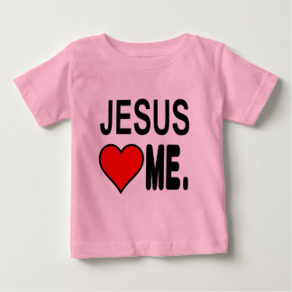 Camiseta Para Bebê Jesus me ama os presentes de Jesus