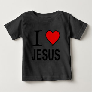 Camiseta Para Bebê Jesus Oferece Que Amo Jesus