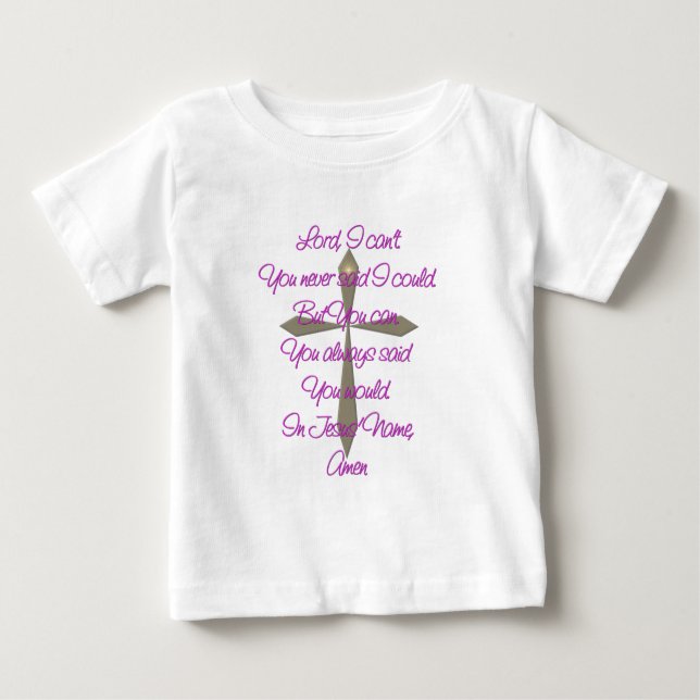 Camiseta Para Bebê Jesus Prayer (Frente)
