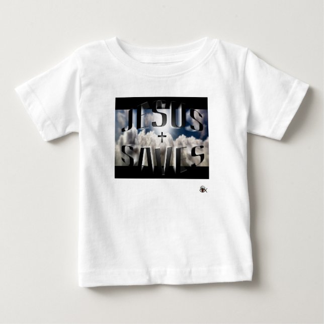 Camiseta Para Bebê Jesus salvar (Frente)