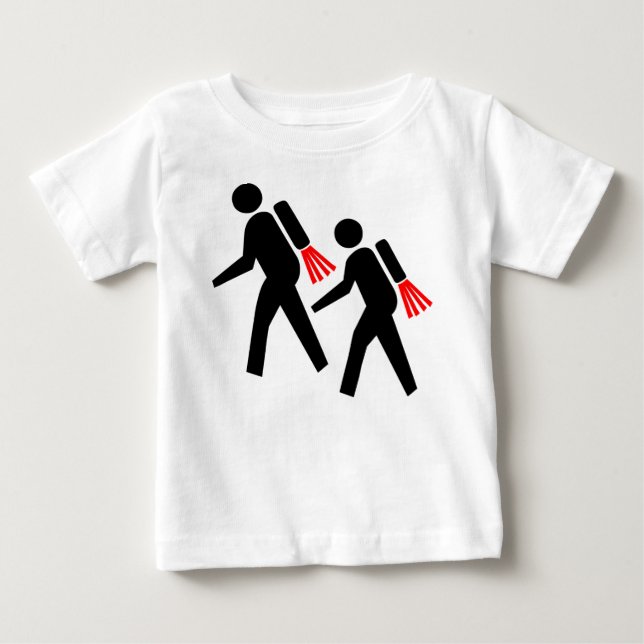 Camiseta Para Bebê Jet Pack Hikers do futuro (Frente)