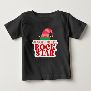 Camiseta Para Bebê Jingle Bell Rock Star, Toddler Natal