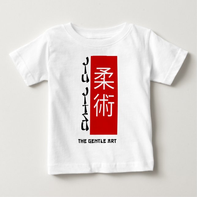 Camiseta Para Bebê Jiu Jitsu - a arte delicada (Frente)