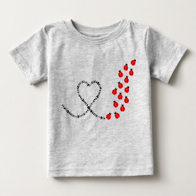Camiseta Para Bebê Joaninha (Frente)
