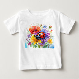 Camiseta Para Bebê Joaninha