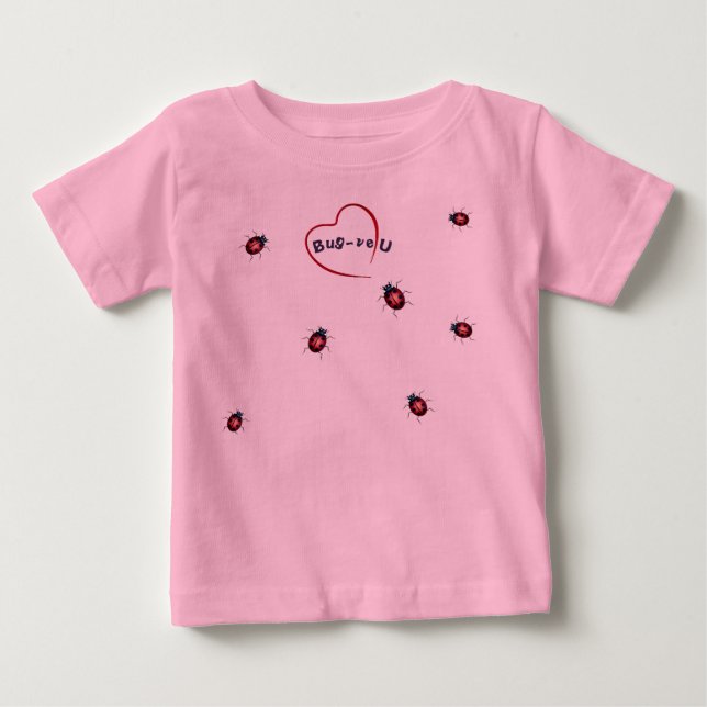Camiseta Para Bebê Joaninha - Bodysuit de Bebê Camiseta (Frente)