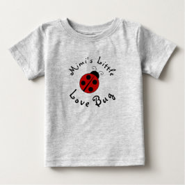 Camiseta Para Bebê Joaninha Bonita Personalizada Mimi's Little Love B
