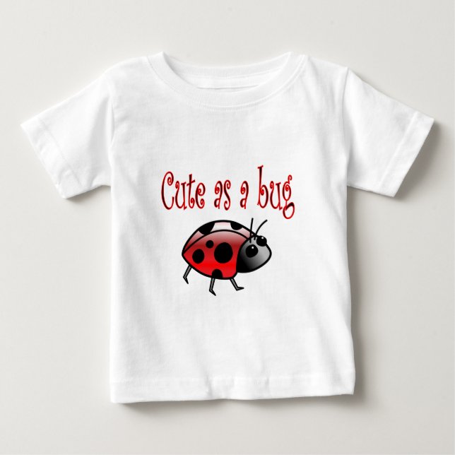 Camiseta Para Bebê Joaninha bonito (Frente)