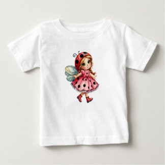 Camiseta Para Bebê Joaninha Brincalhona