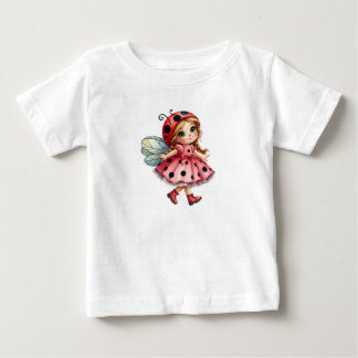 Camiseta Para Bebê Joaninha Divertida