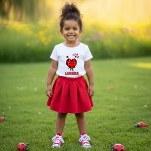 Camiseta Para Bebê Joaninha fofa