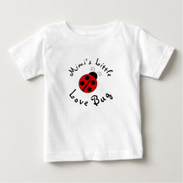Camiseta Para Bebê Joaninha Fofa Personalizada Mimi's Little Love Bug