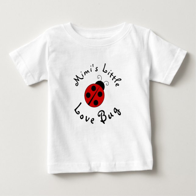 Camiseta Para Bebê Joaninha Fofa Personalizada Mimi's Pequeno Bicho d (Frente)