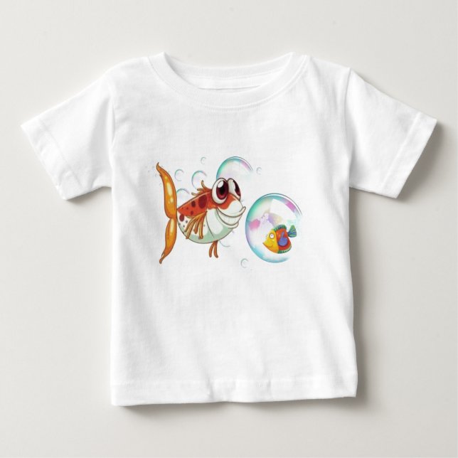 Camiseta Para Bebê joe the fish T-Shirt (Frente)