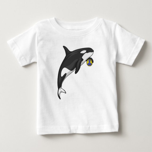Camiseta Para Bebê Jogador de Andebol Orca (Frente)