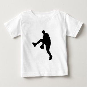 Camiseta Para Bebê Jogador de basquete Silhouette