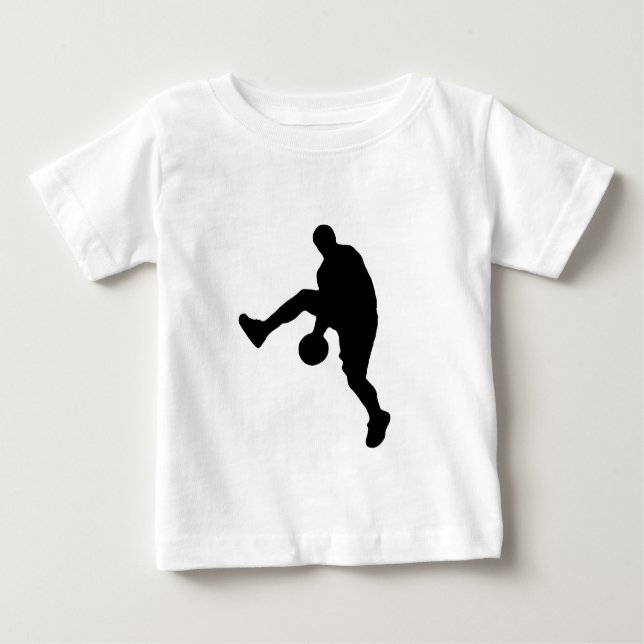 Camiseta Para Bebê Jogador de basquete Silhouette (Frente)