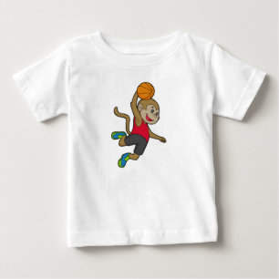 Camiseta Para Bebê Jogador de basquetebol