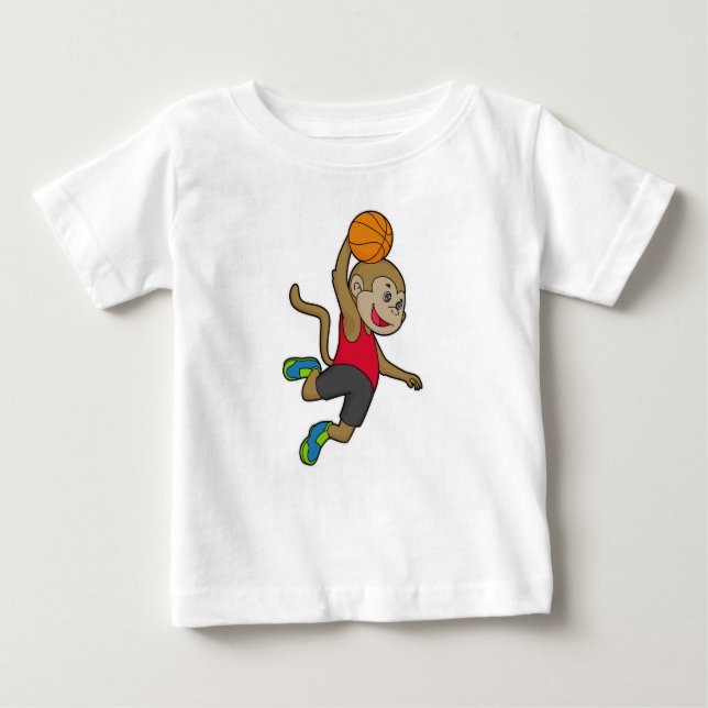 Camiseta Para Bebê Jogador de basquetebol (Frente)