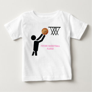 Camiseta Para Bebê Jogador de basquetebol do futuro com bola personal