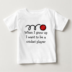 Camiseta Para Bebê Jogador de críquete bebê Bonito presente recém-n