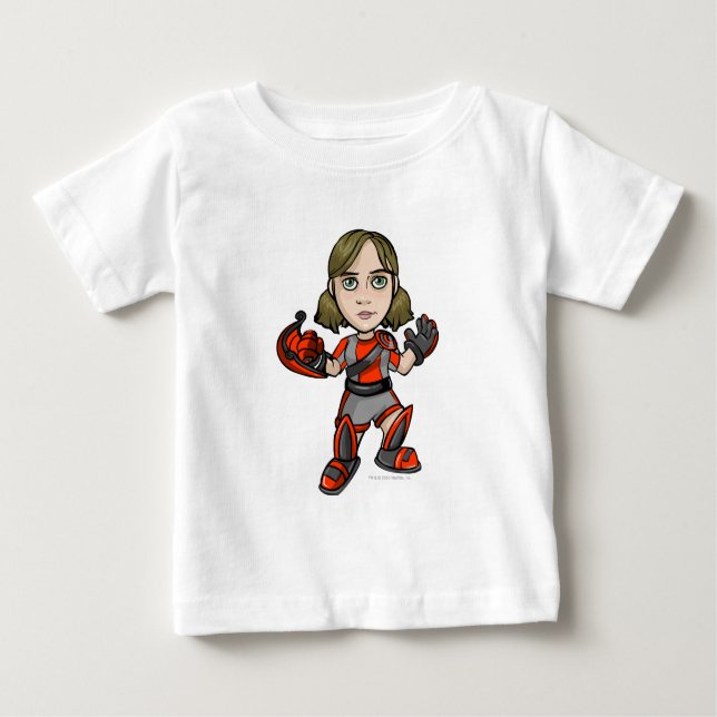 Camiseta Para Bebê Jogador de Funcionarios da Estação Espacial do Sna (Frente)