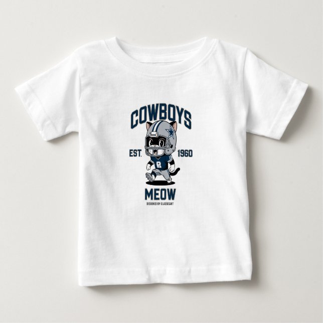 Camiseta Para Bebê Jogador de Futebol Americano do Dallas Cowboys com (Frente)