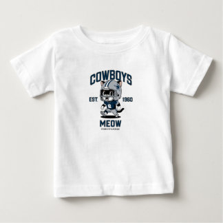 Camiseta Para Bebê Jogador de Futebol Americano Gatinho Fofo do Dalla