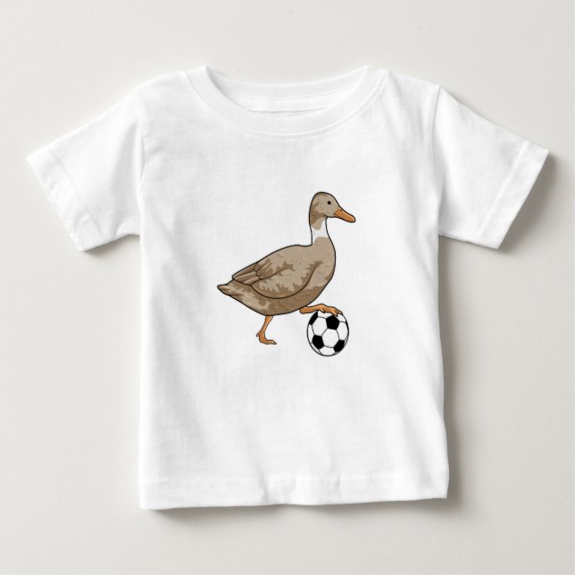 Camiseta Para Bebê Jogador de futebol do Duck (Frente)