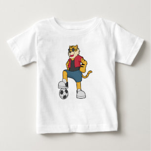 Camiseta Para Bebê Jogador de futebol do Tigre