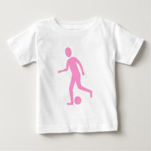 Camiseta Para Bebê Jogador de futebol - rosa