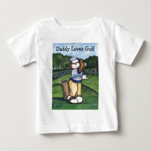 Camiseta Para Bebê Jogador de golfe masculino (Frente)