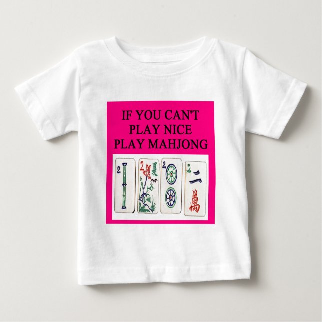 Camiseta Para Bebê Jogador de MAHJONG (Frente)