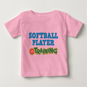 Camiseta Para Bebê Jogador de softball no treinamento (futuro)