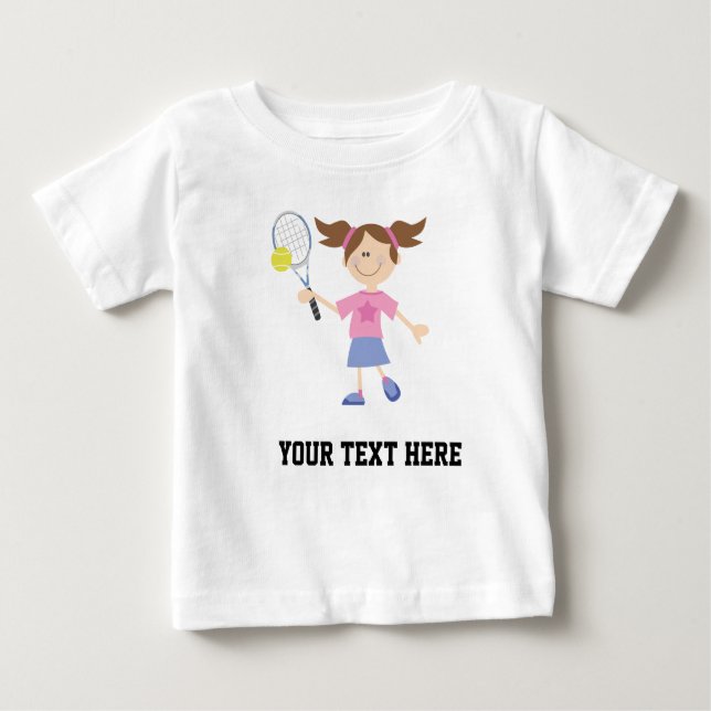 Camiseta Para Bebê Jogador de ténis (futuro) personalizado (Frente)