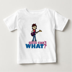 Camiseta Para Bebê Jogador de Violão de Bass