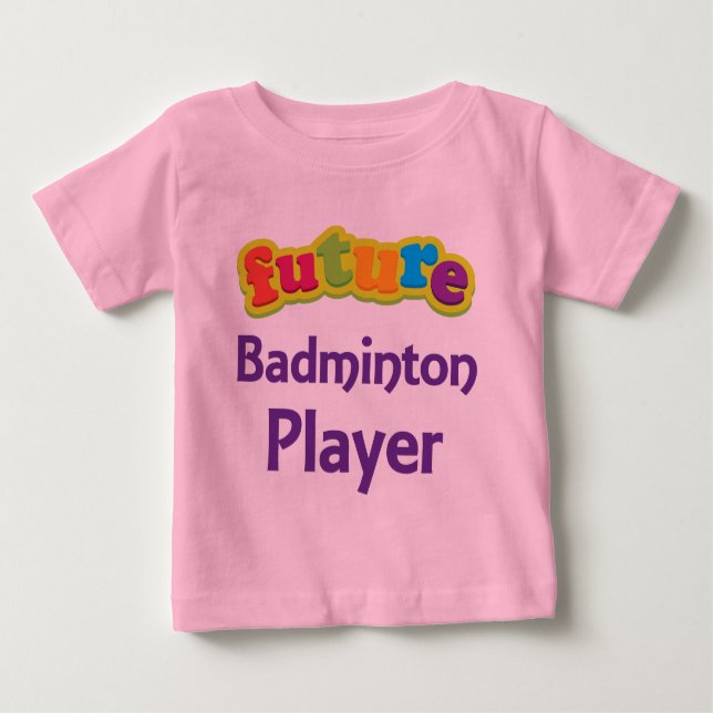 Camiseta Para Bebê Jogador do Badminton (futuro) para a criança (Frente)