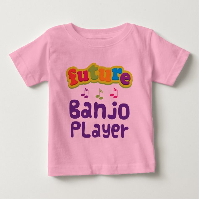 Camiseta Para Bebê Jogador do banjo (futuro) (Frente)