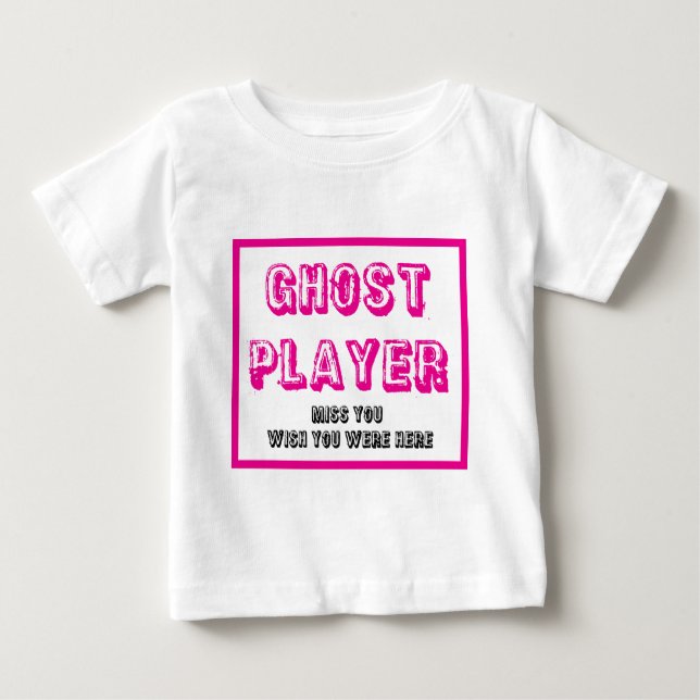 Camiseta Para Bebê jogador do fantasma do bunco (Frente)
