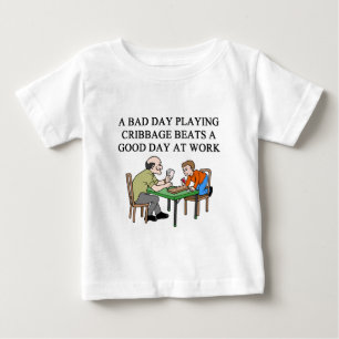 Camiseta Para Bebê jogador do jogo do cribbage
