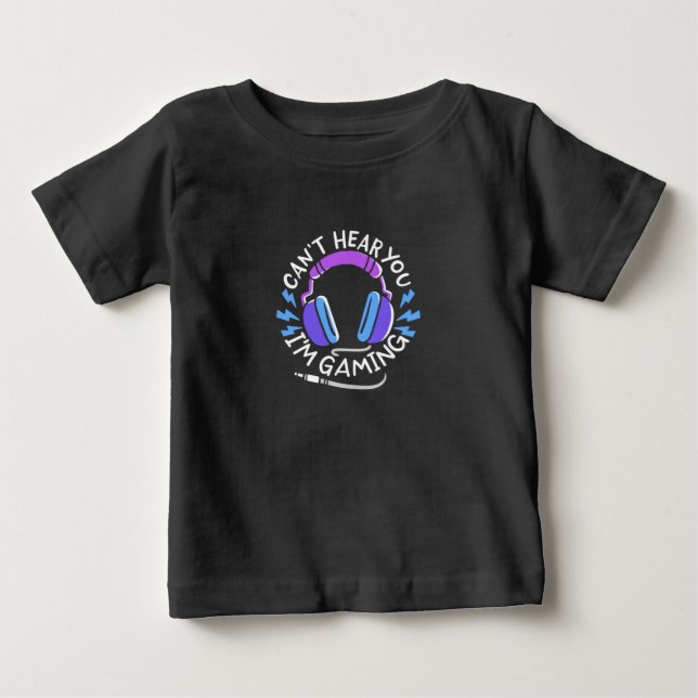 Camiseta Para Bebê Jogador Eu Estou Jogando (Frente)