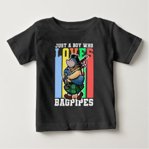 Camiseta Para Bebê Jogador Funny Bagpipe