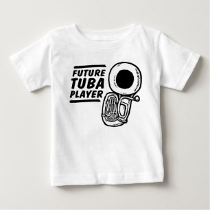 Camiseta Para Bebê Jogador futuro da tuba