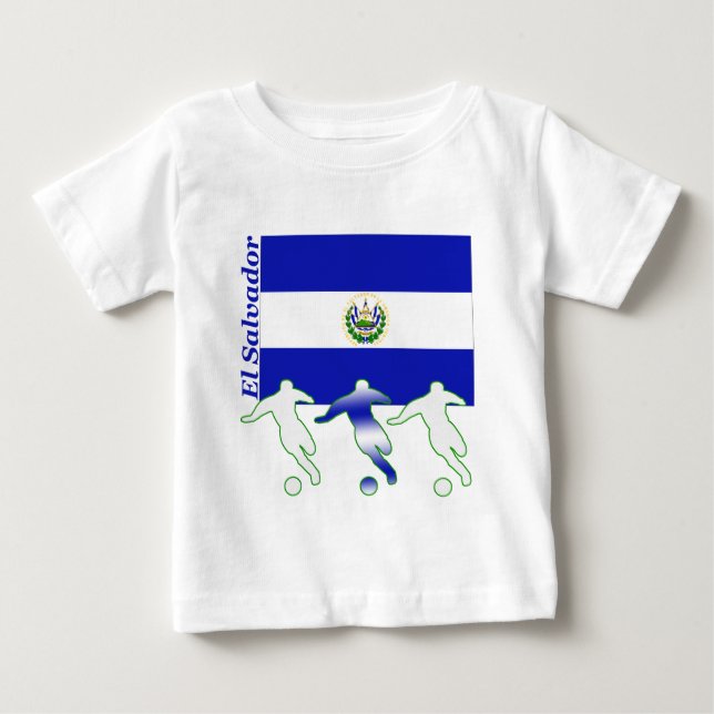Camiseta Para Bebê Jogadores de futebol - El Salvador (Frente)