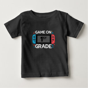 Camiseta Para Bebê Jogo Ativado 1ª Série Volta às Aulas Gamer Diverti