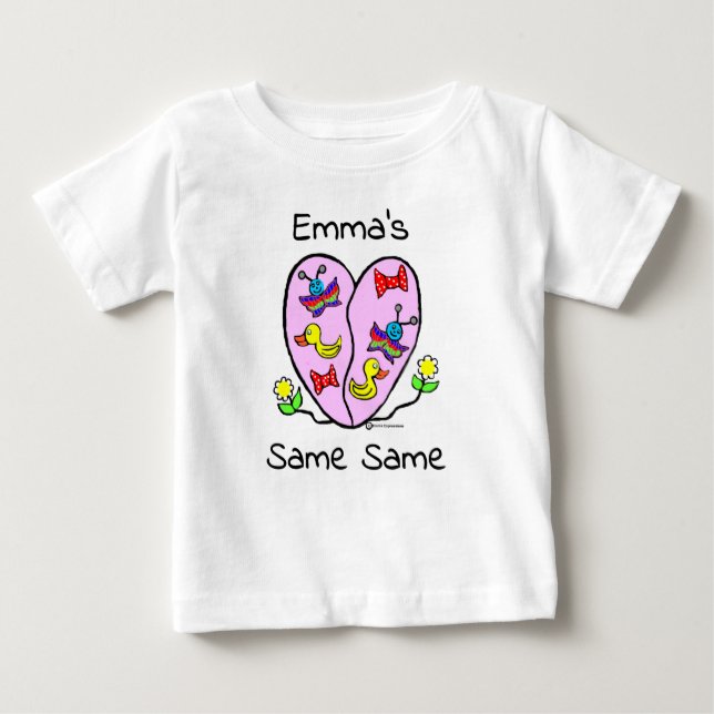 Camiseta Para Bebê Jogo do mesmo nome da Emma (Frente)