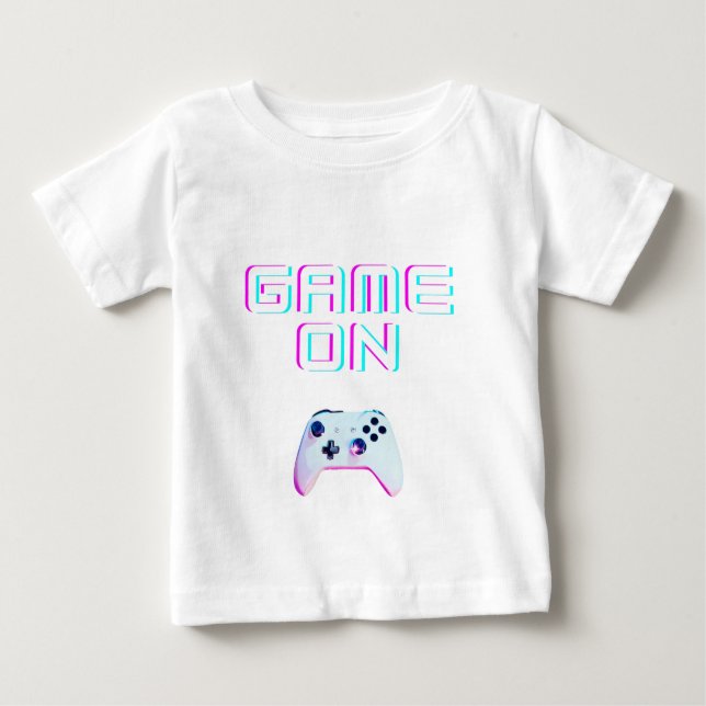 Camiseta Para Bebê Jogo em (Frente)