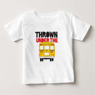 Camiseta Para Bebê Jogue embaixo do ônibus escolar amarelo