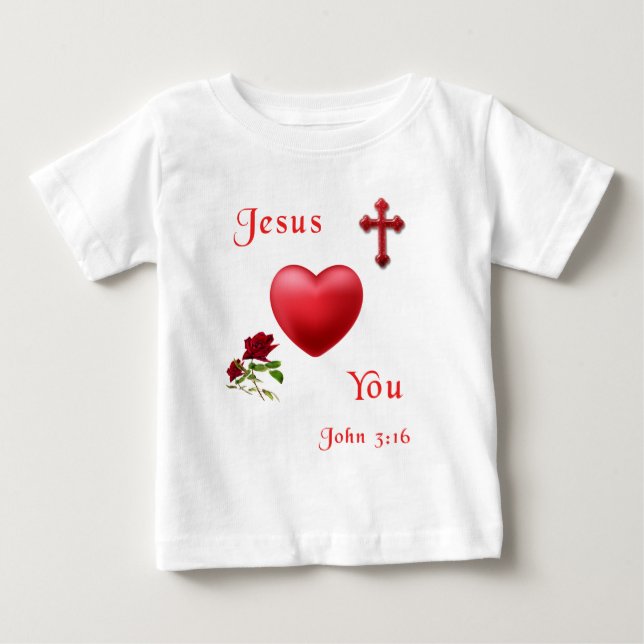 Camiseta Para Bebê John 3:16 (Frente)