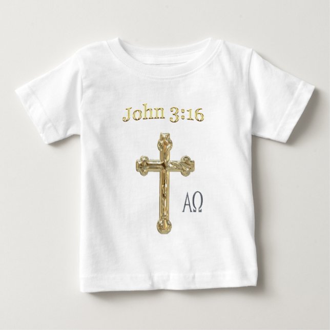 Camiseta Para Bebê John 3:16 (Frente)